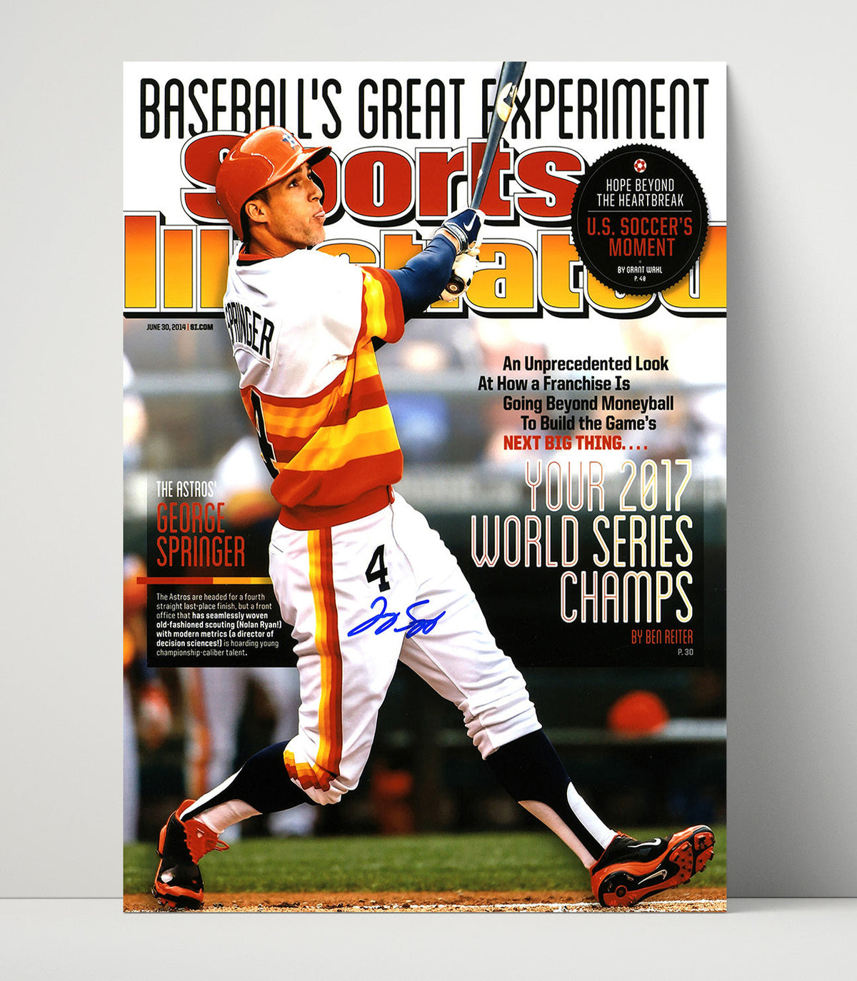 George Springer – Great Experiment 2014 SI unframed baseball poster print
