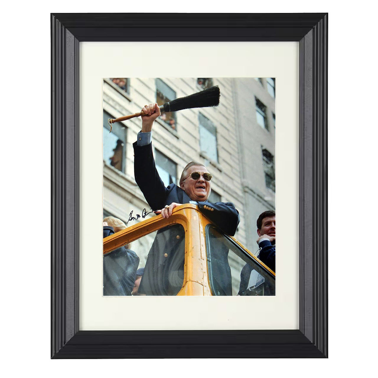 George Steinbrenner - New York baseball franchise owner 8x10 black beveled framed baseball wall art