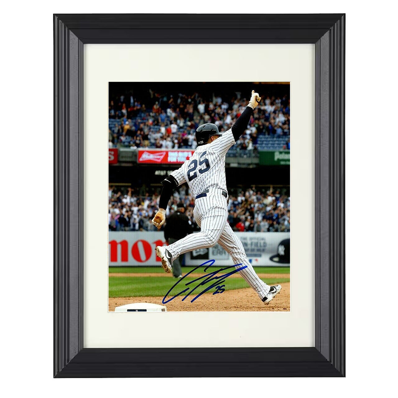 Gleyber Torres - New York baseball franchise infielder 8x10 black beveled framed baseball wall art