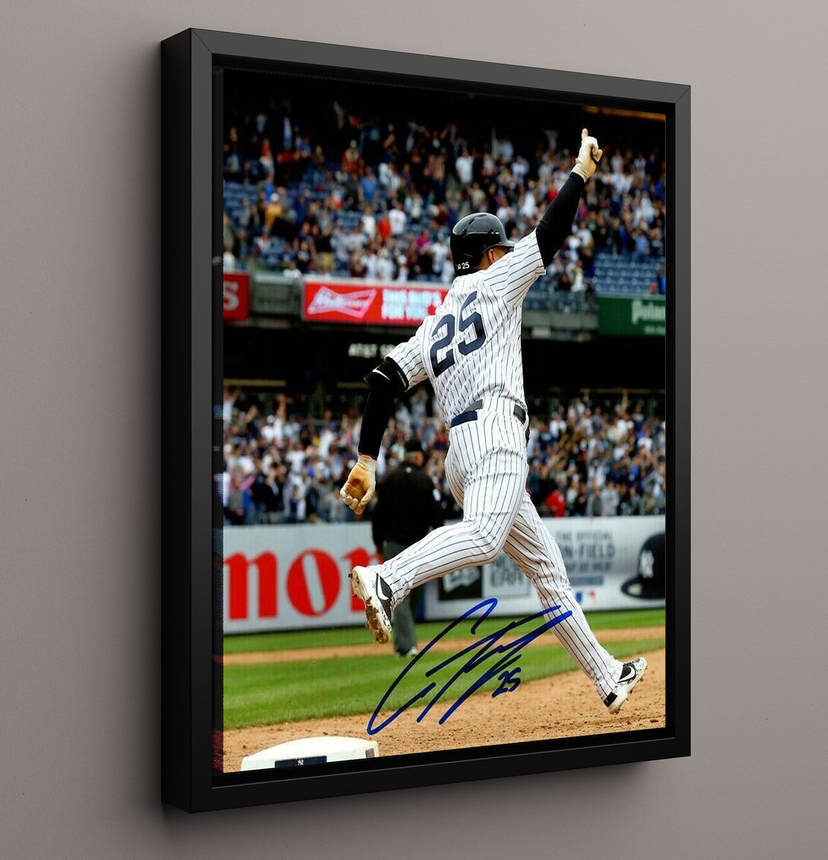 Gleyber Torres - New York baseball franchise infielder 8x10 Framed Canvas baseball wall art