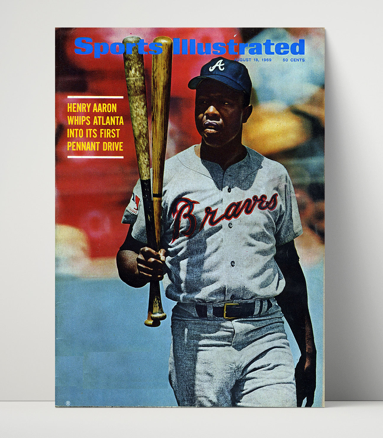 Hank Aaron - SI Cover Spotlight Baseball Wall Art 16x20 Unframed Print wall art print – Baseball Wall Art decor