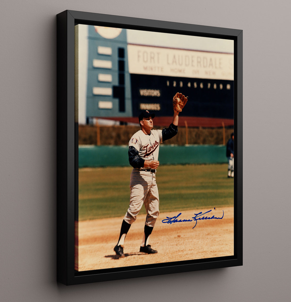 Harmon Killebrew - Minnesota Legend Ft Lauderdale Field Pose 8x10 Framed Canvas baseball wall art