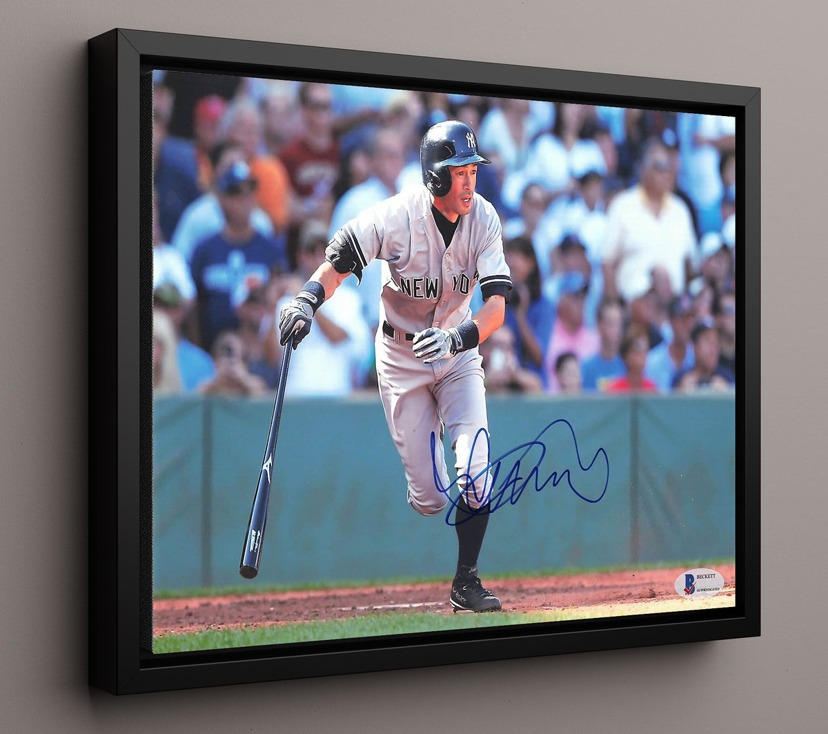Ichiro Suzuki - Out of the Box 8x10 Framed Canvas baseball wall art