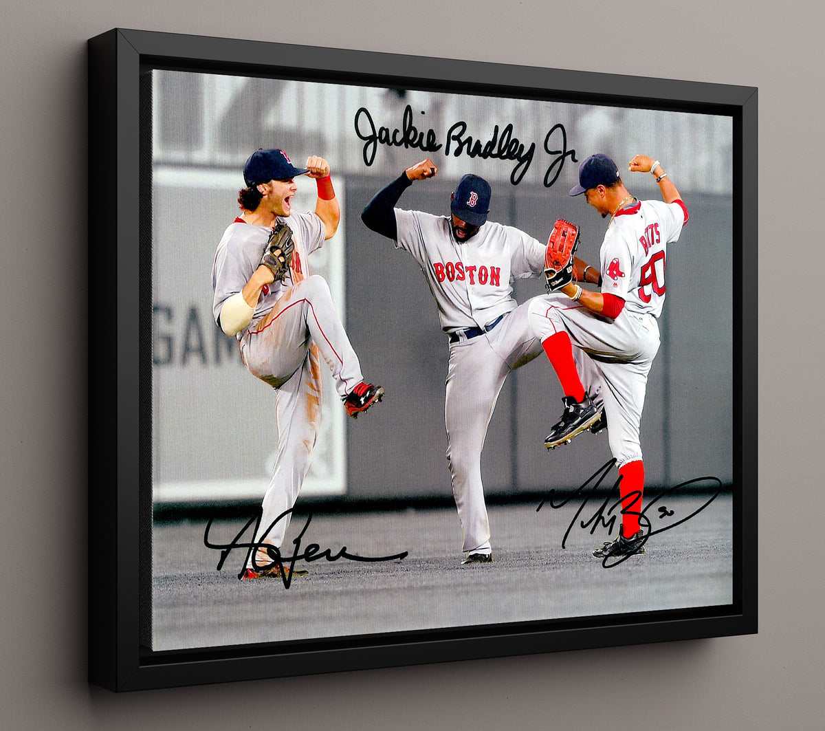 Jackie Bradley Jr - 2018 Celebration 8x10 Framed Canvas baseball wall art