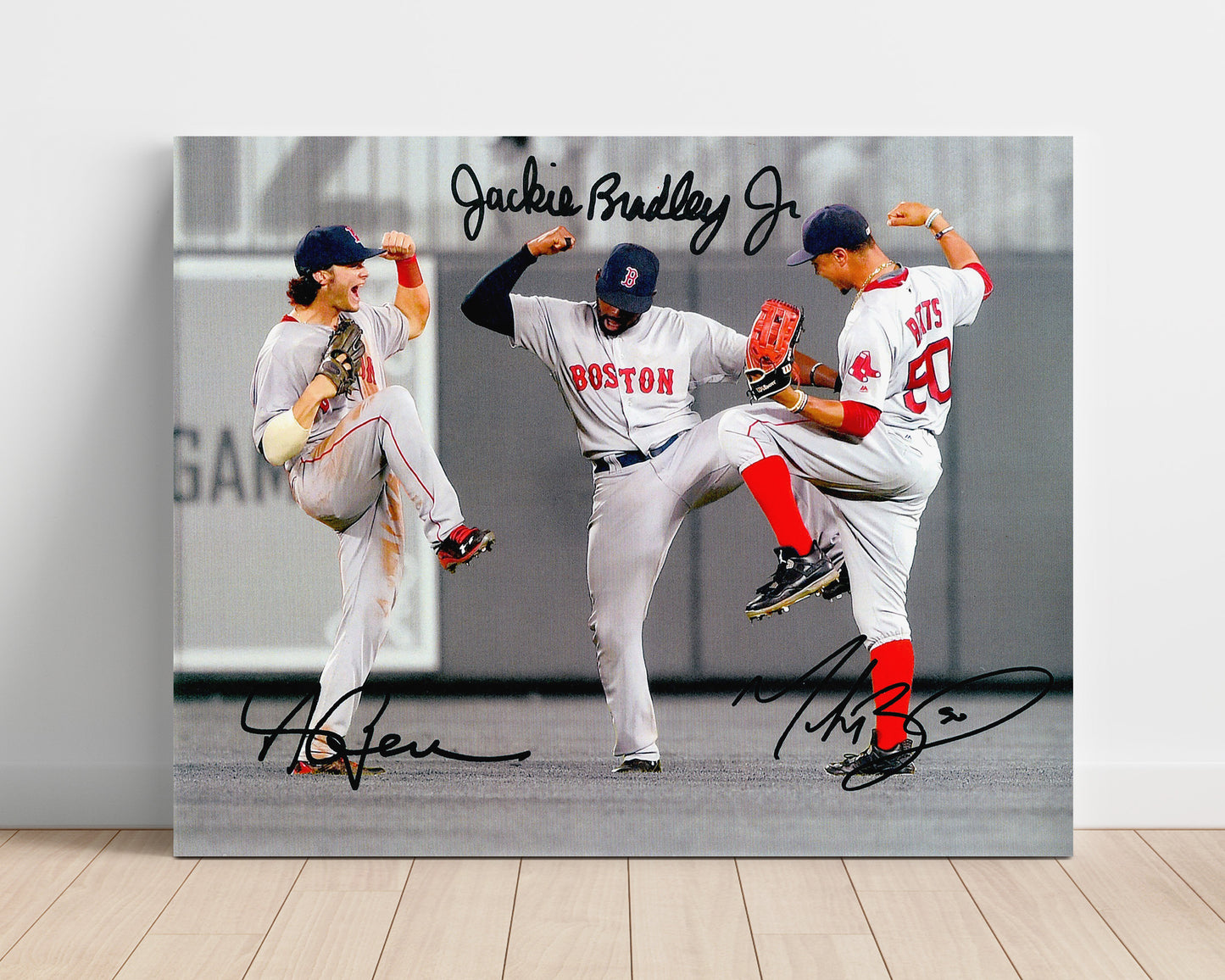Jackie Bradley Jr - 2018 Celebration Baseball Wall Art 16x20 Unframed Print wall art print – Baseball Wall Art decor