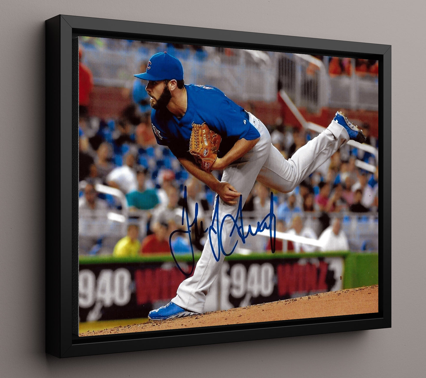 Jake Arrieta - Dominant Pitching Motion 8x10 Framed Canvas baseball wall art