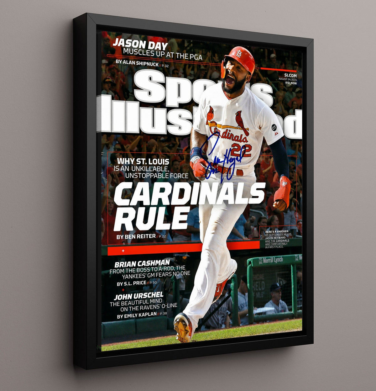 Jason Heyward - Cardinals dominance Cardinals Rule SI cover 2015 8x10 Canvas baseball wall art