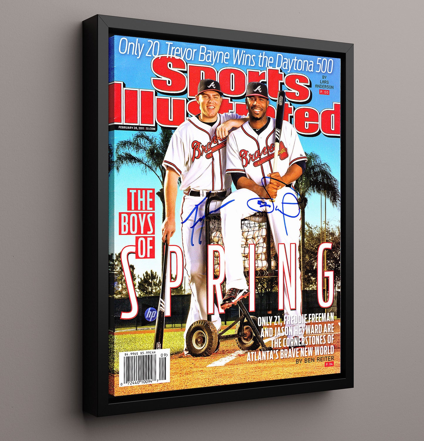Jason Heyward and Freddie Freeman - Boys of Spring SI Cover 2011 8x10 Framed Canvas baseball wall art