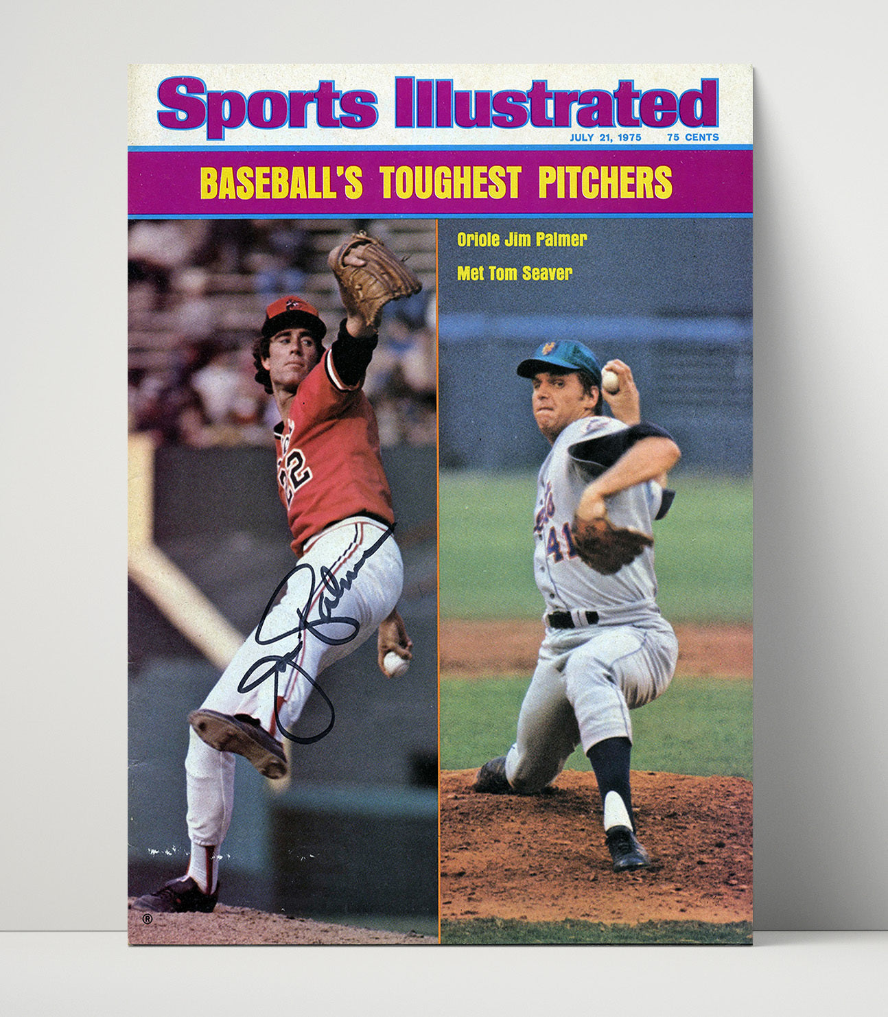 Jim Palmer and Tom Seaver - Duel Pitching Signed SI Cover Spotlight Baseball Wall Art 16x20 Unframed Print wall art print – Baseball Wall Art decor