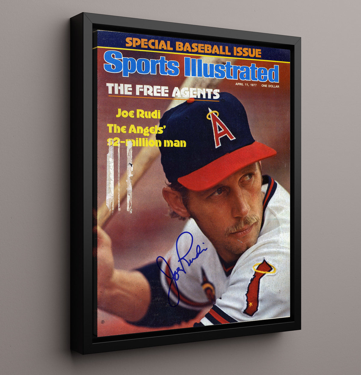Joe Rudi - Free Agents SI Cover 8x10 Framed Canvas baseball wall art