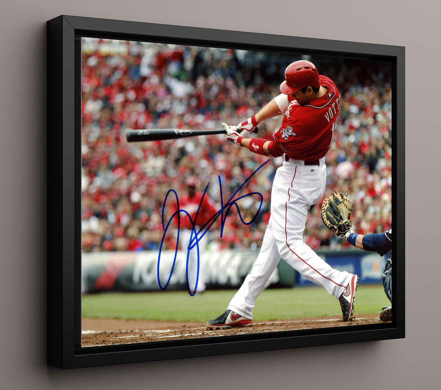 Joey Votto - Full Extension Power Swing 8x10 Framed Canvas baseball wall art
