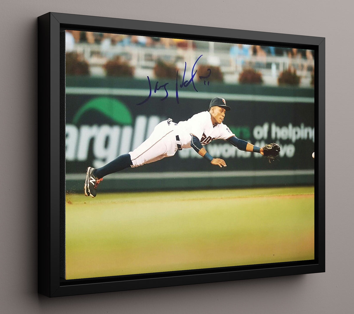 Jorge Polanco - Follow Through Swing Close Up 8x10 Framed Canvas baseball wall art