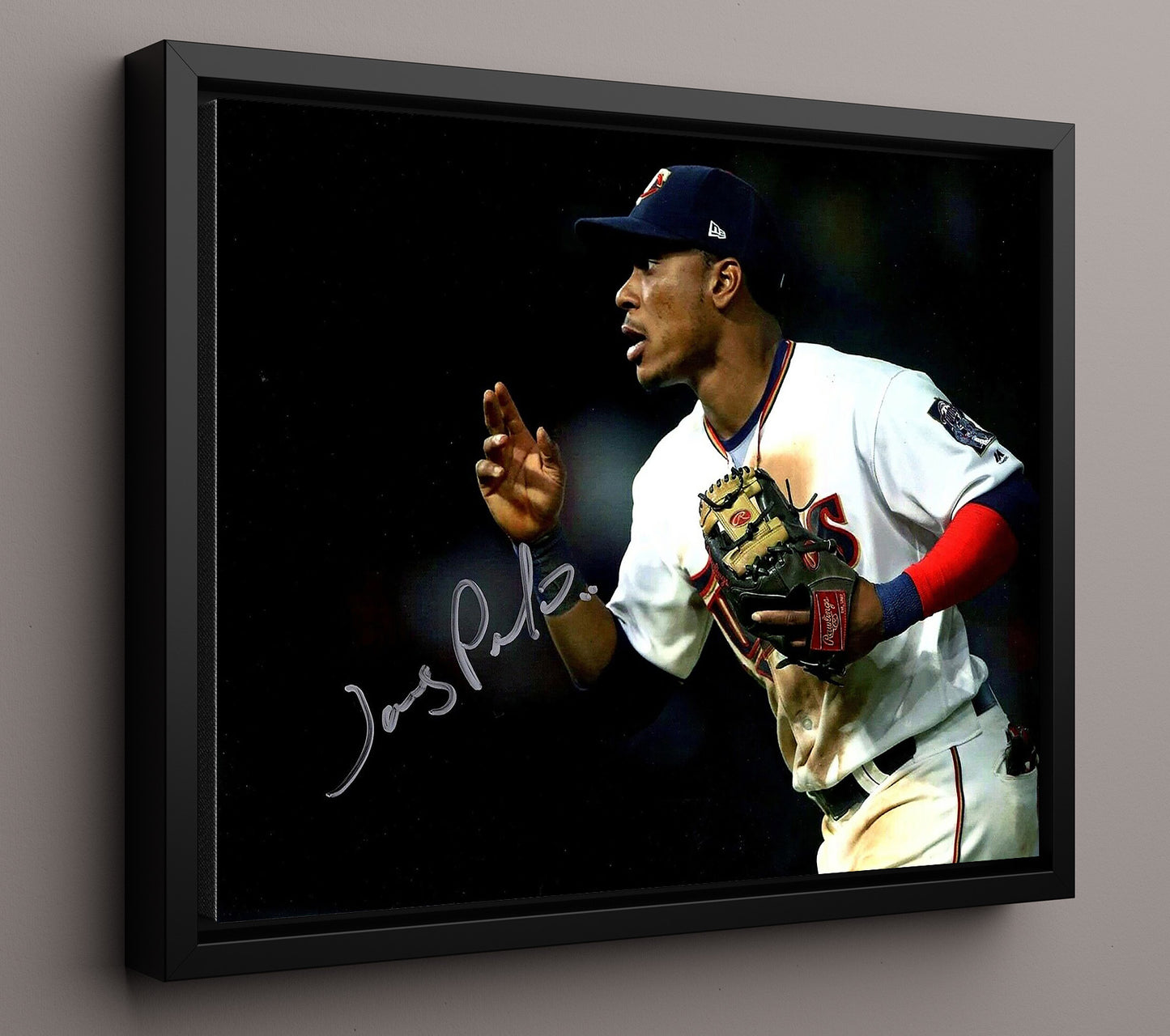 Jorge Polanco - Infield Throw Across Diamond 8x10 Framed Canvas baseball wall art