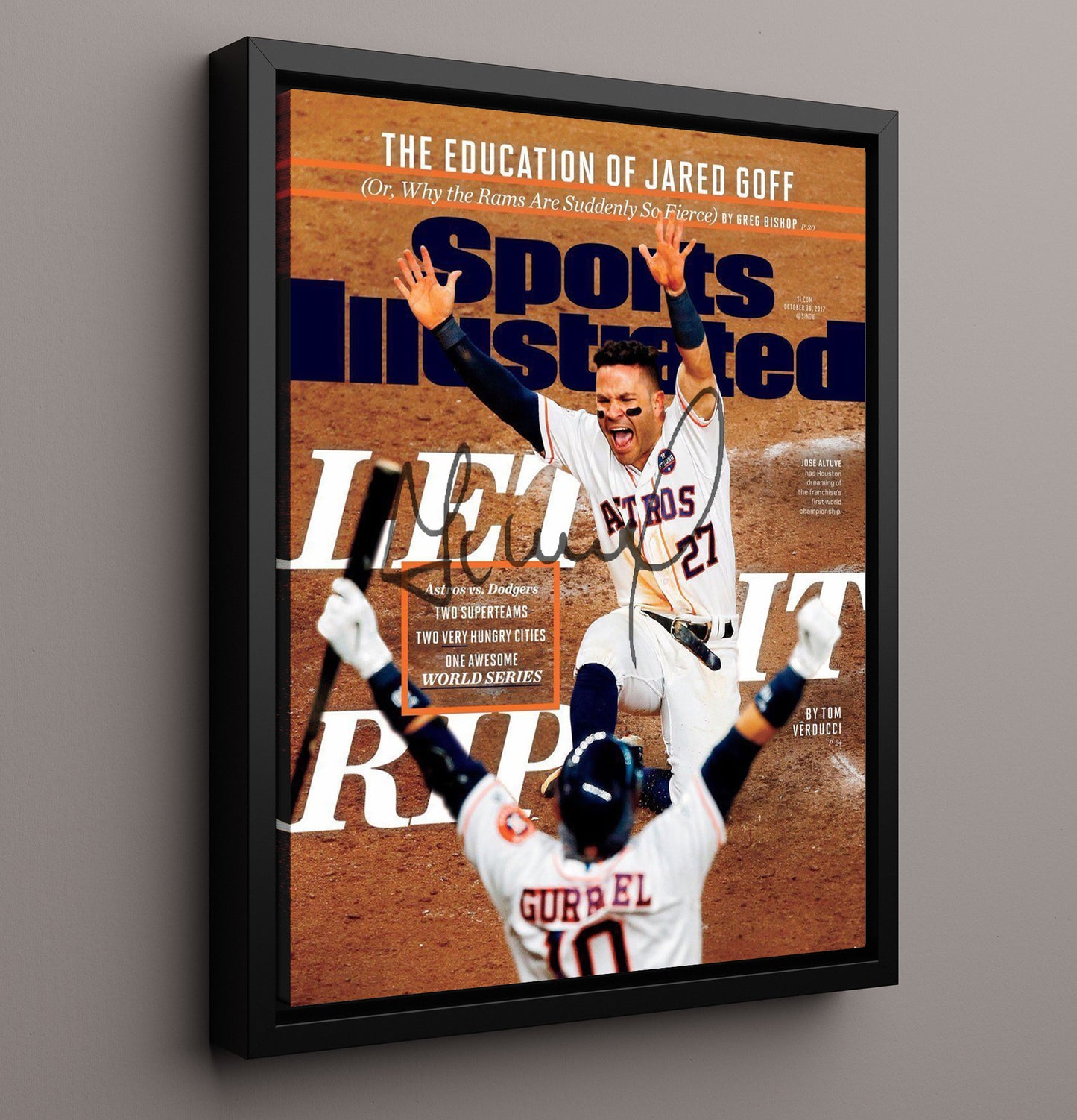 Jose Altuve - Series matchup SI Cover 2017 8x10 Framed Canvas baseball wall art
