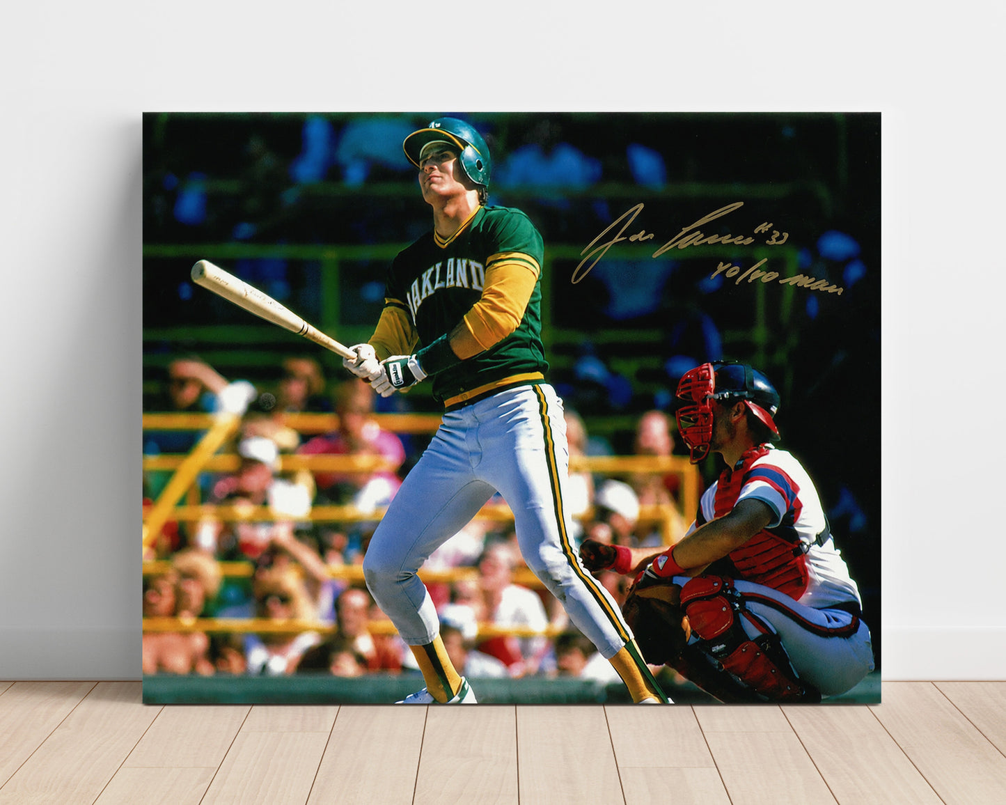 Jose Canseco - Forty Forty Power Pose Baseball Wall Art 16x20 Unframed Print wall art print – Baseball Wall Art decor