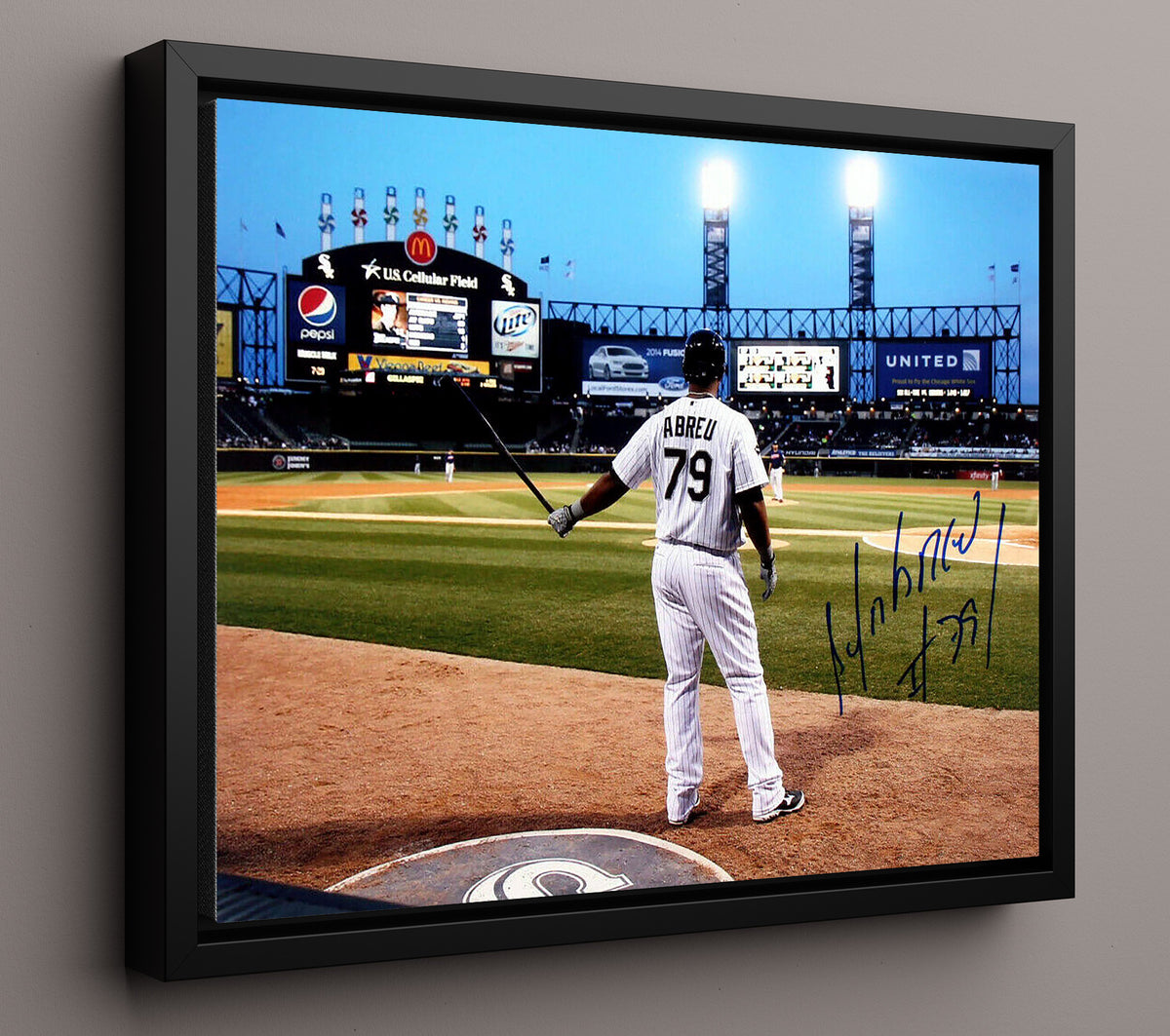 Jose Ramirez - Pre Swing at the Plate 8x10 Framed Canvas baseball wall art
