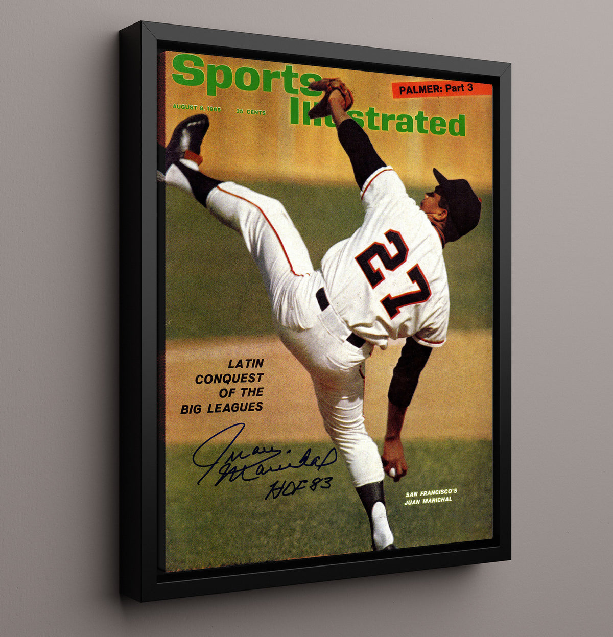 Juan Marichal - High Kick Delivery SI Cover 8x10 Framed Canvas baseball wall art
