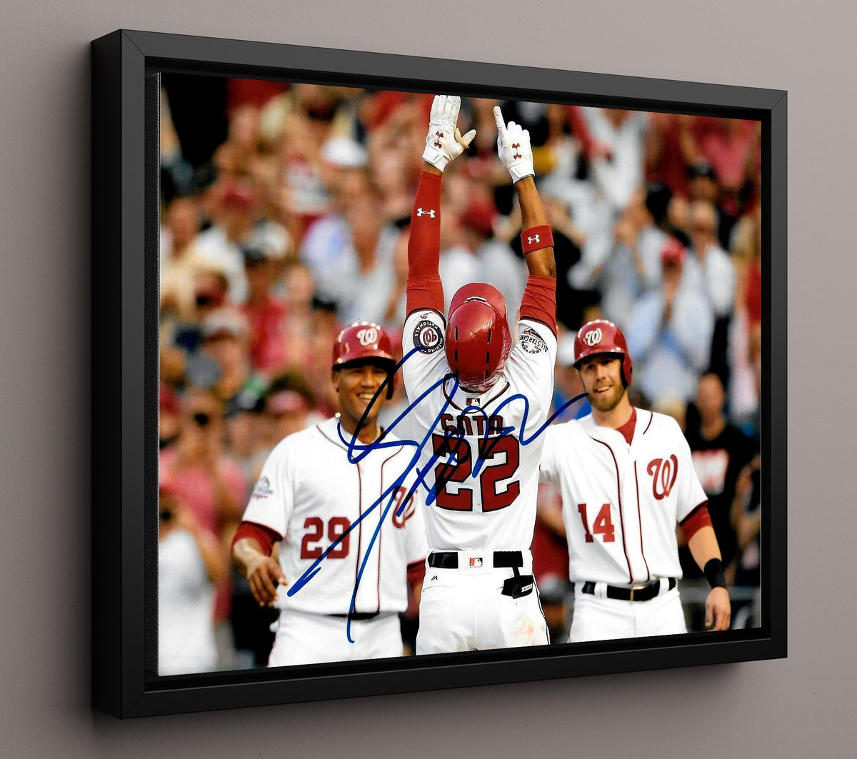 Juan Soto - Home Run Celebration Gesture 8x10 Framed Canvas baseball wall art