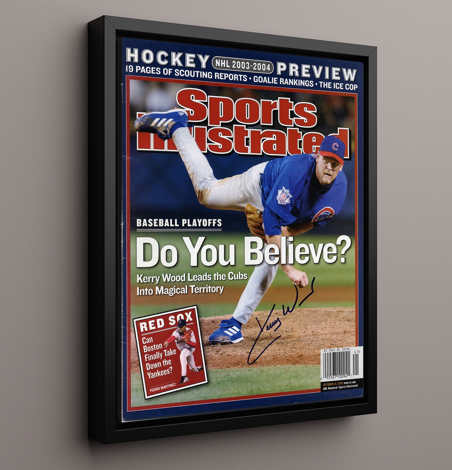 Kerry Wood - Do You Believe SI Cover 2003 8x10 Framed Canvas baseball wall art