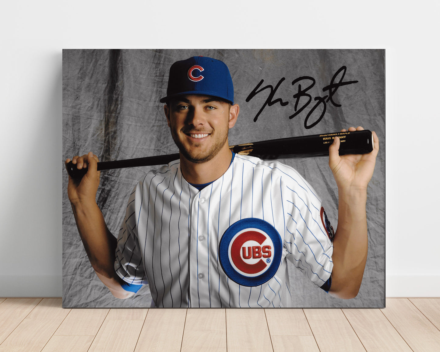 Kris Bryant - Bat Resting Behind Head Baseball Wall Art 16x20 Unframed Print wall art print – Baseball Wall Art decor