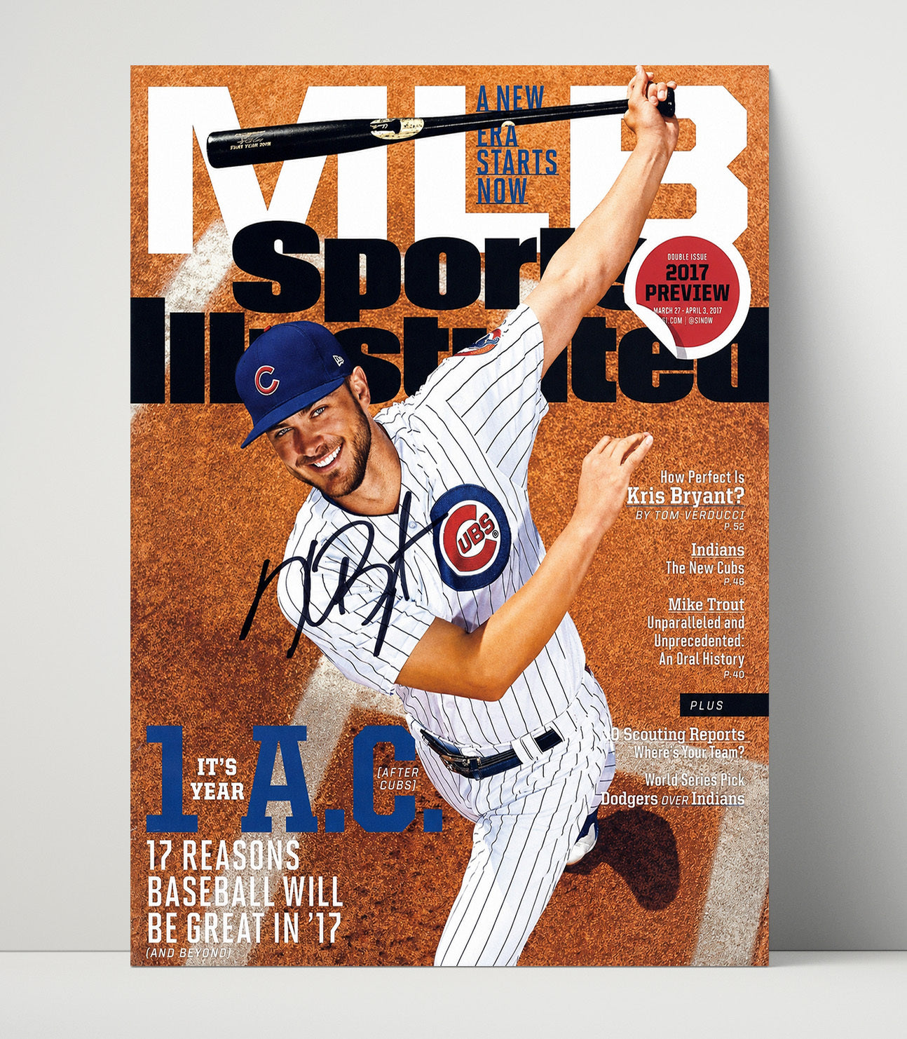 Kris Bryant - Season preview SI Cover 2017 Baseball Wall Art 16x20 Unframed Print wall art print – Baseball Wall Art decor