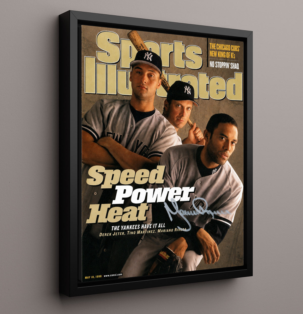 Mariano Rivera - Closing Authority SI Cover 1998 8x10 Framed Canvas baseball wall art