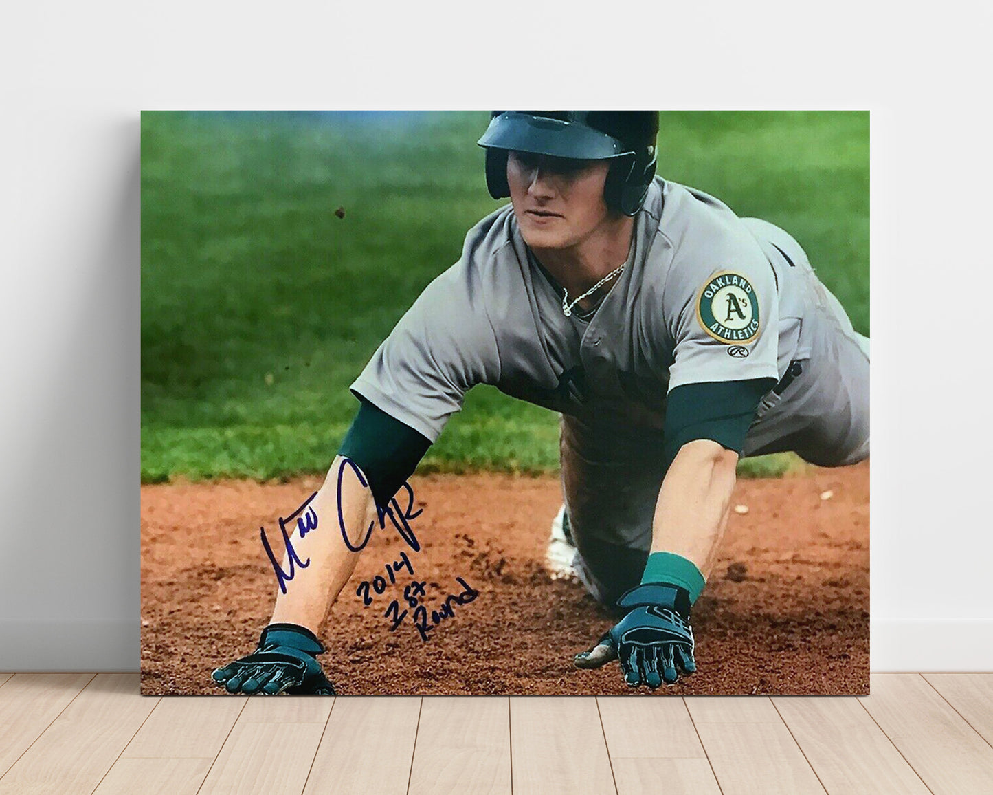 Matt Chapman - Diving Stop at Third Baseball Wall Art 16x20 Unframed Print wall art print – Baseball Wall Art decor
