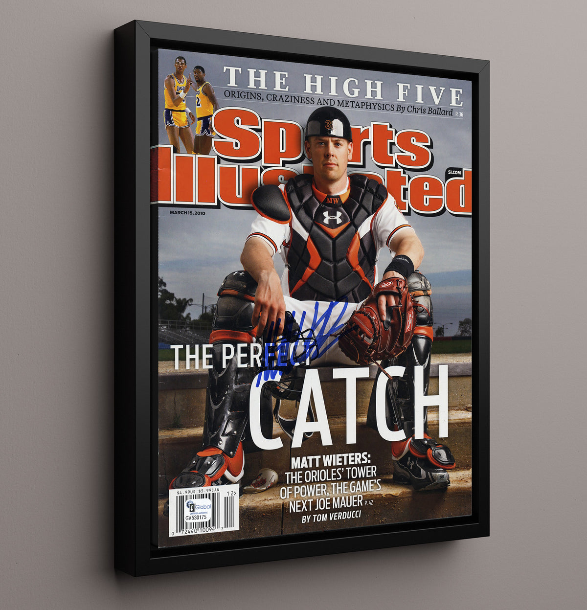 Matt Wieters - Perfect Catch SI Cover 2010 8x10 Framed Canvas baseball wall art