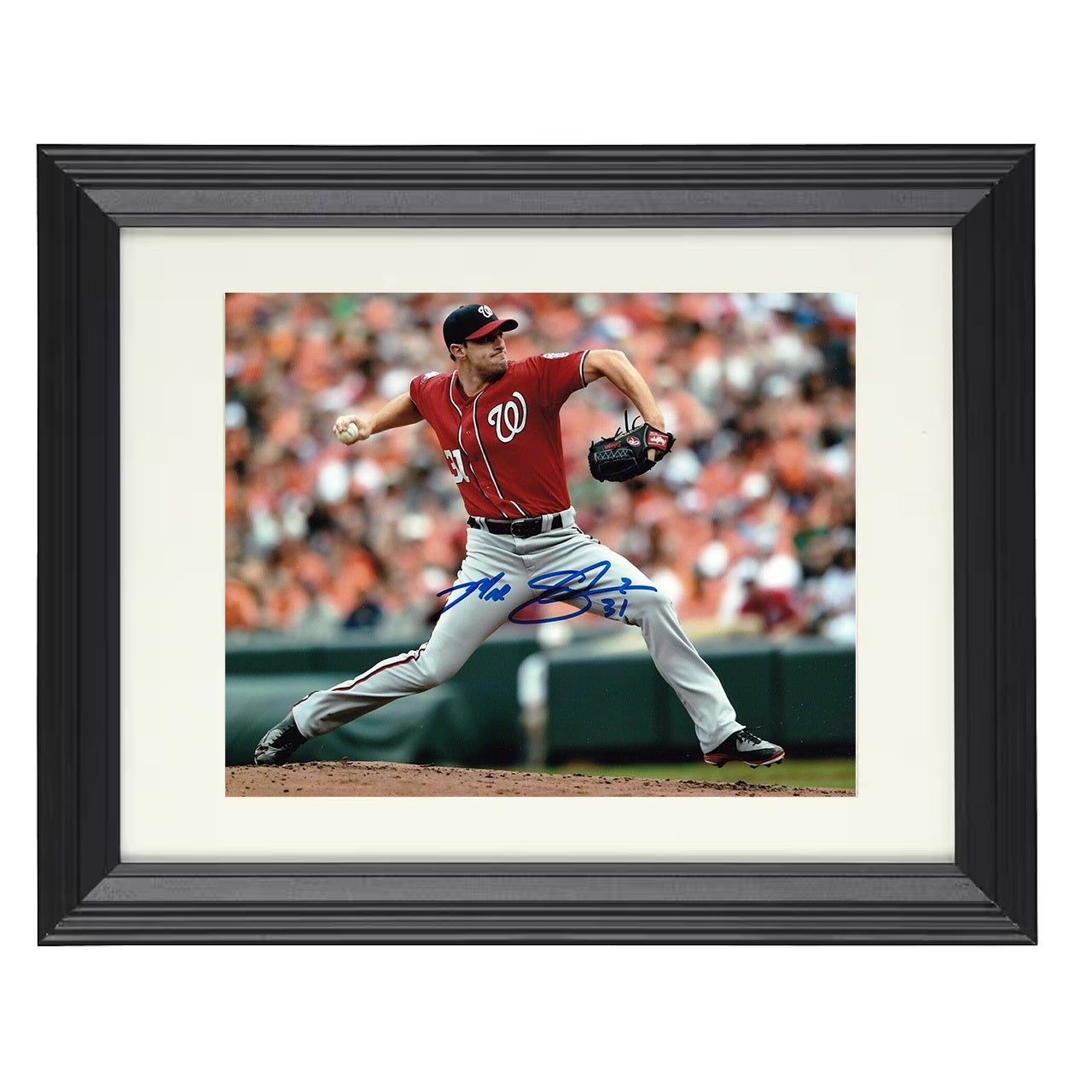 Max Scherzer - Power Pitch Delivery 8x10 black beveled framed baseball wall art