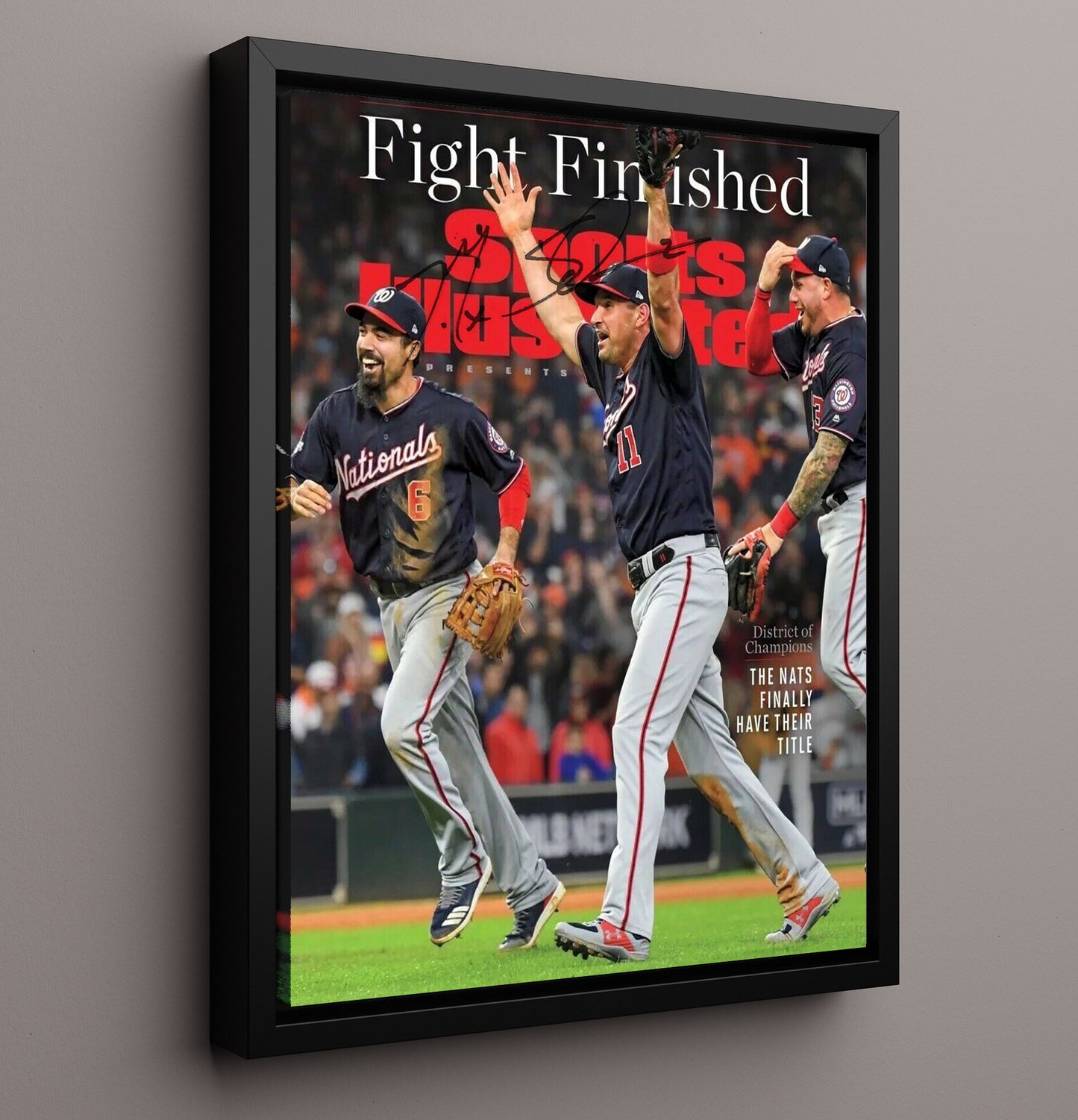 Max Scherzer - Washington Champion Celebration 8x10 Framed Canvas baseball wall art