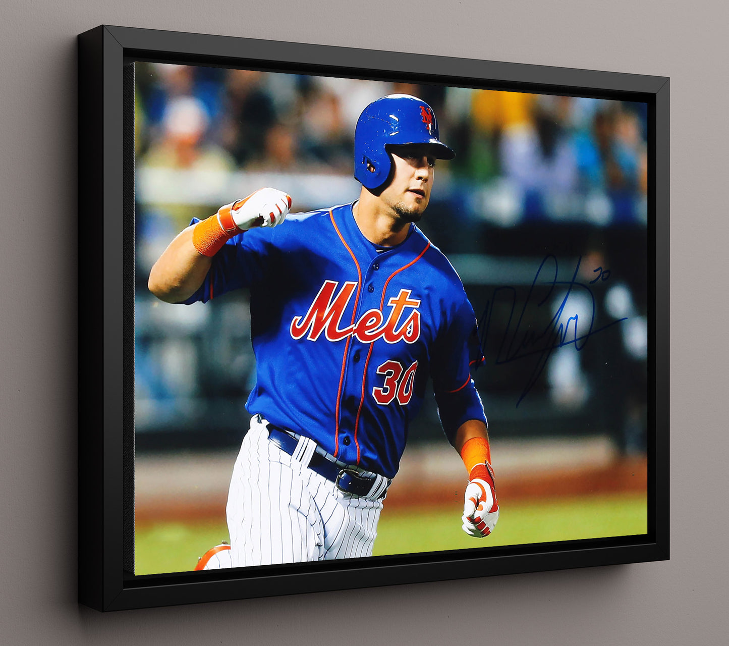 Michael Conforto - Rounding the Bases 8x10 Framed Canvas baseball wall art