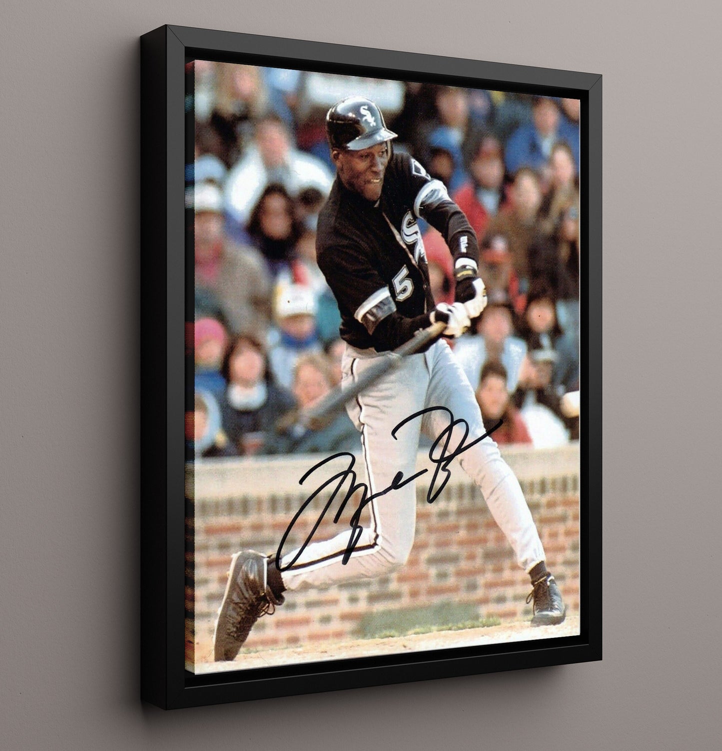 Michael Jordan - Chicago Baseball Contact Swing 8x10 Framed Canvas baseball wall art