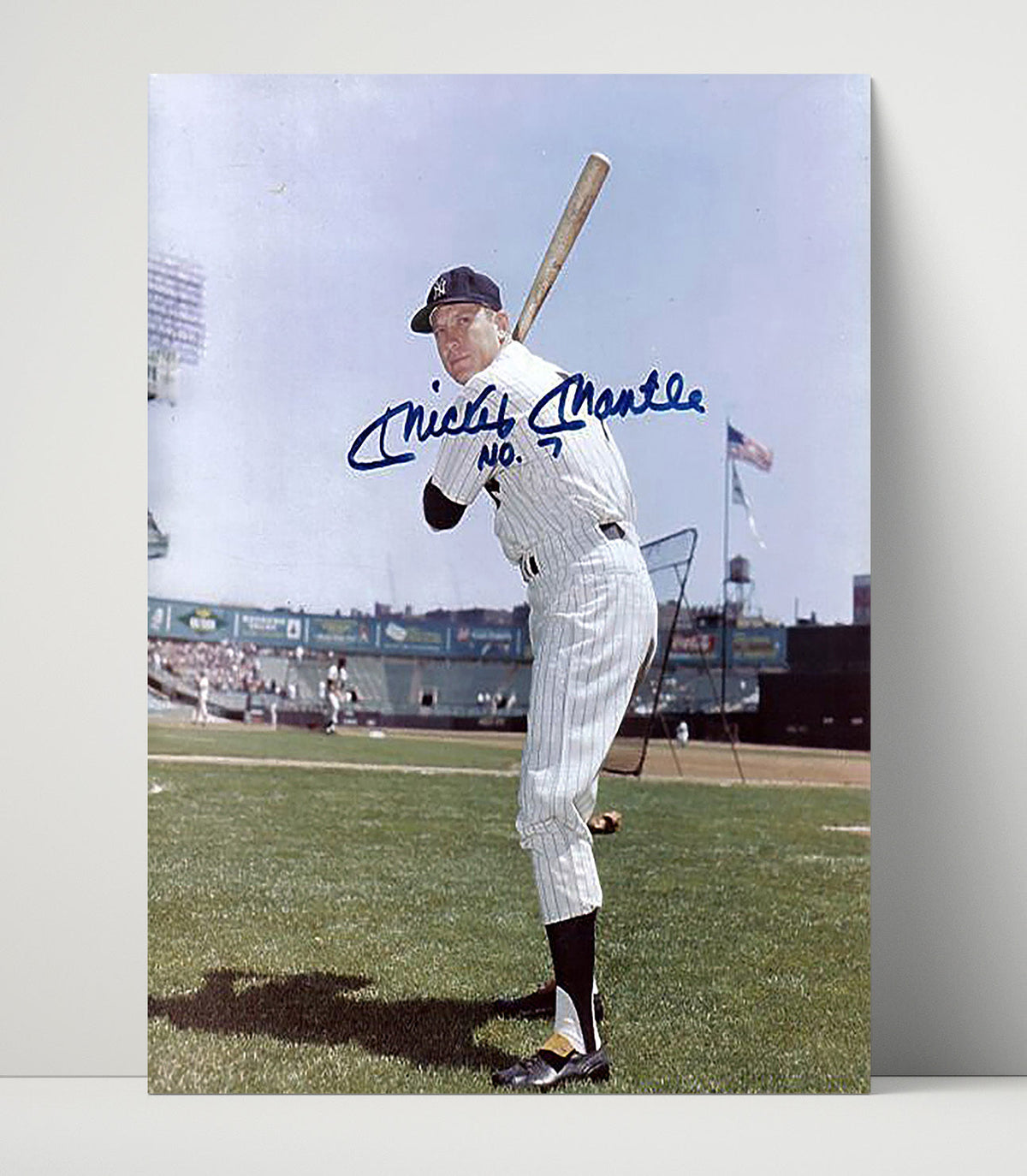 Mickey Mantle – New York Baseball Batting Stance Ready unframed baseball poster print