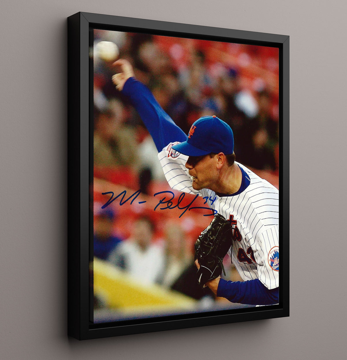 Mike Pelfrey - New York Baseball Pitch Release 8x10 Framed Canvas baseball wall art