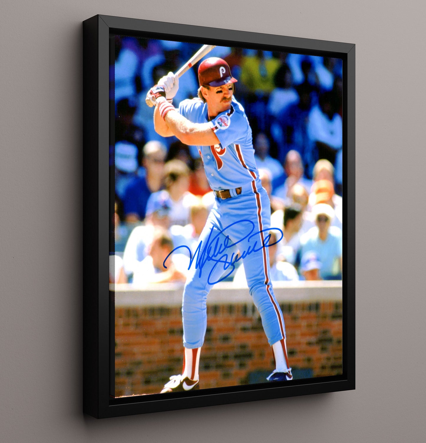 Mike Schmidt - Philadelphia Legend At Bat Power Swing 8x10 Framed Canvas baseball wall art