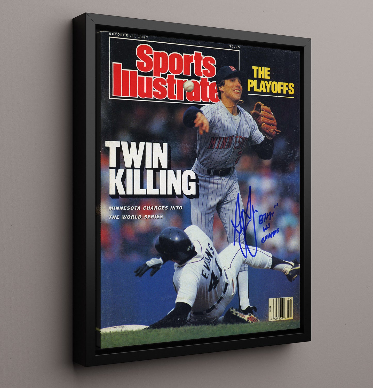 Minnesota Baseball - SI Twin Killing playoff play 1987 8x10 Framed Canvas baseball wall art