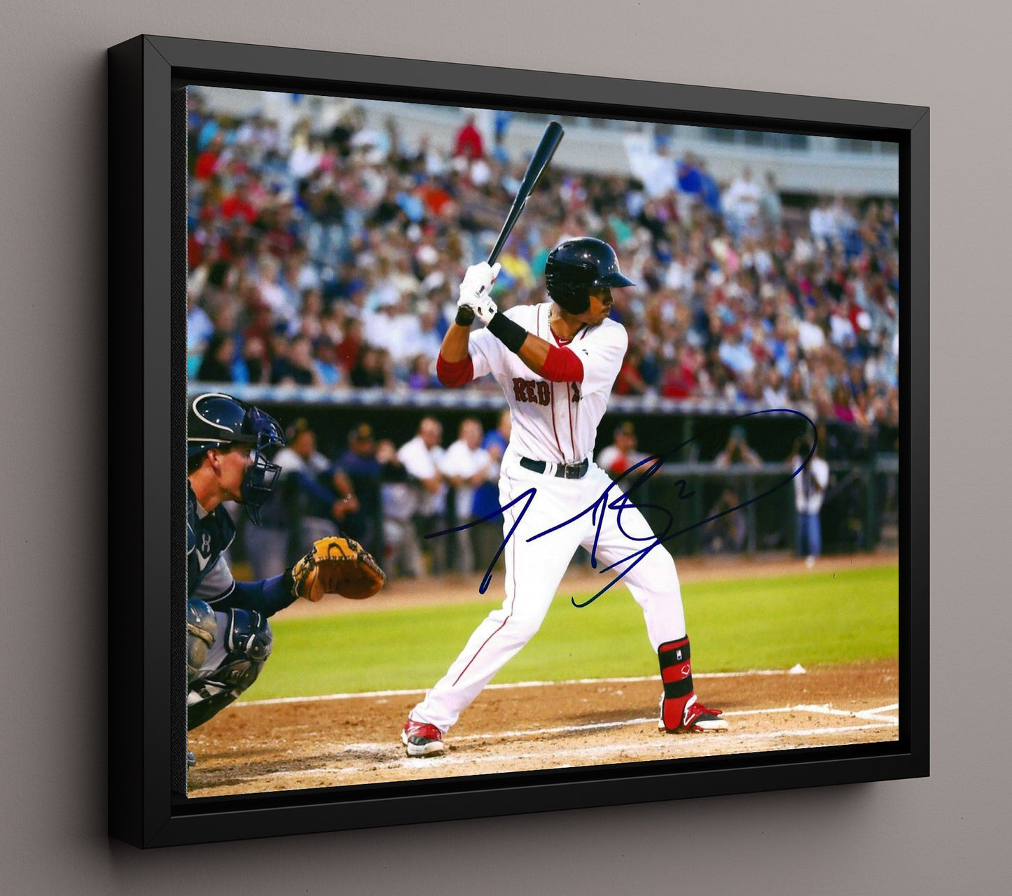 Mookie Betts - Set at the Plate 8x10 Framed Canvas baseball wall art