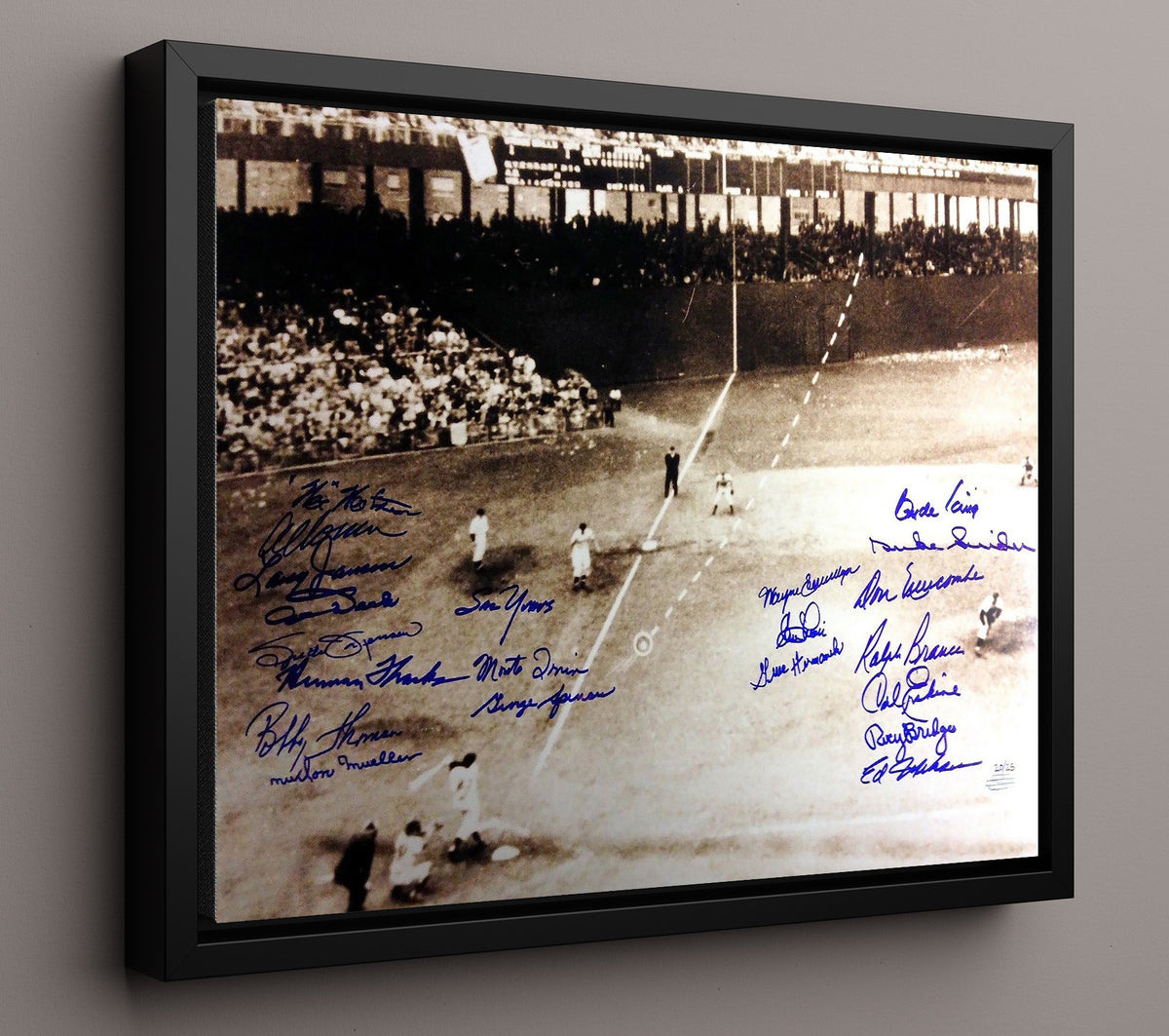 New York Baseball - Shot Heard Round the World 8x10 Framed Canvas baseball wall art