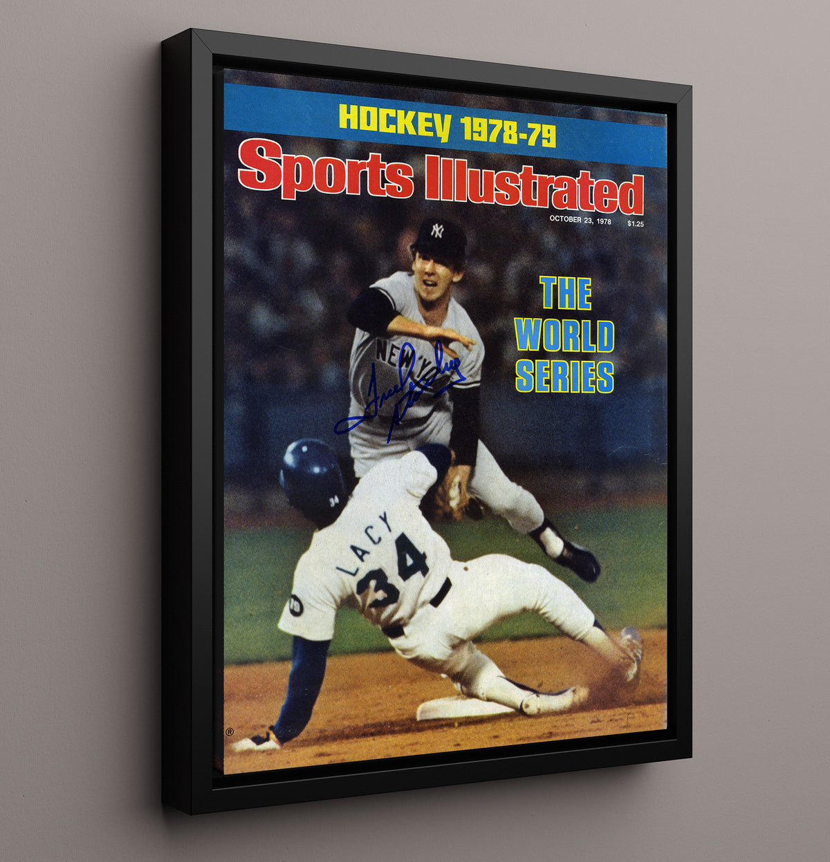 New York Baseball - Series Action SI Cover 8x10 Framed Canvas baseball wall art