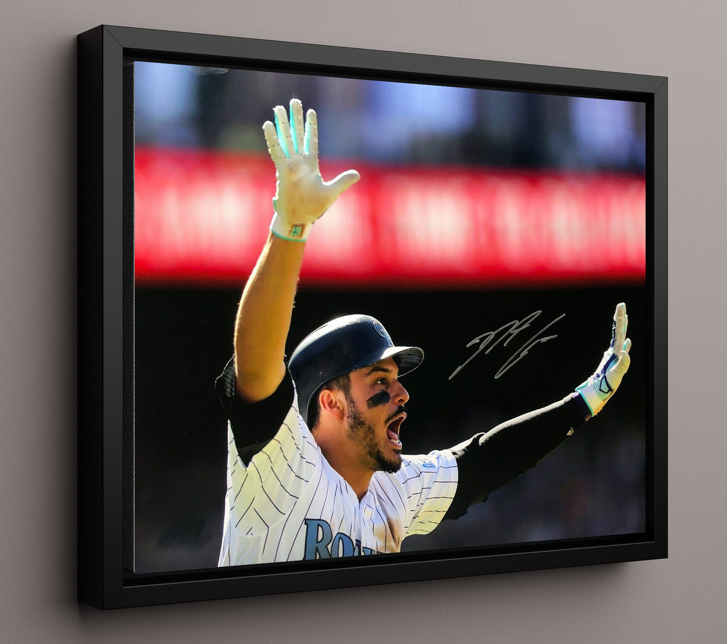 Nolan Arenado - Charging Ground Ball 8x10 Framed Canvas baseball wall art