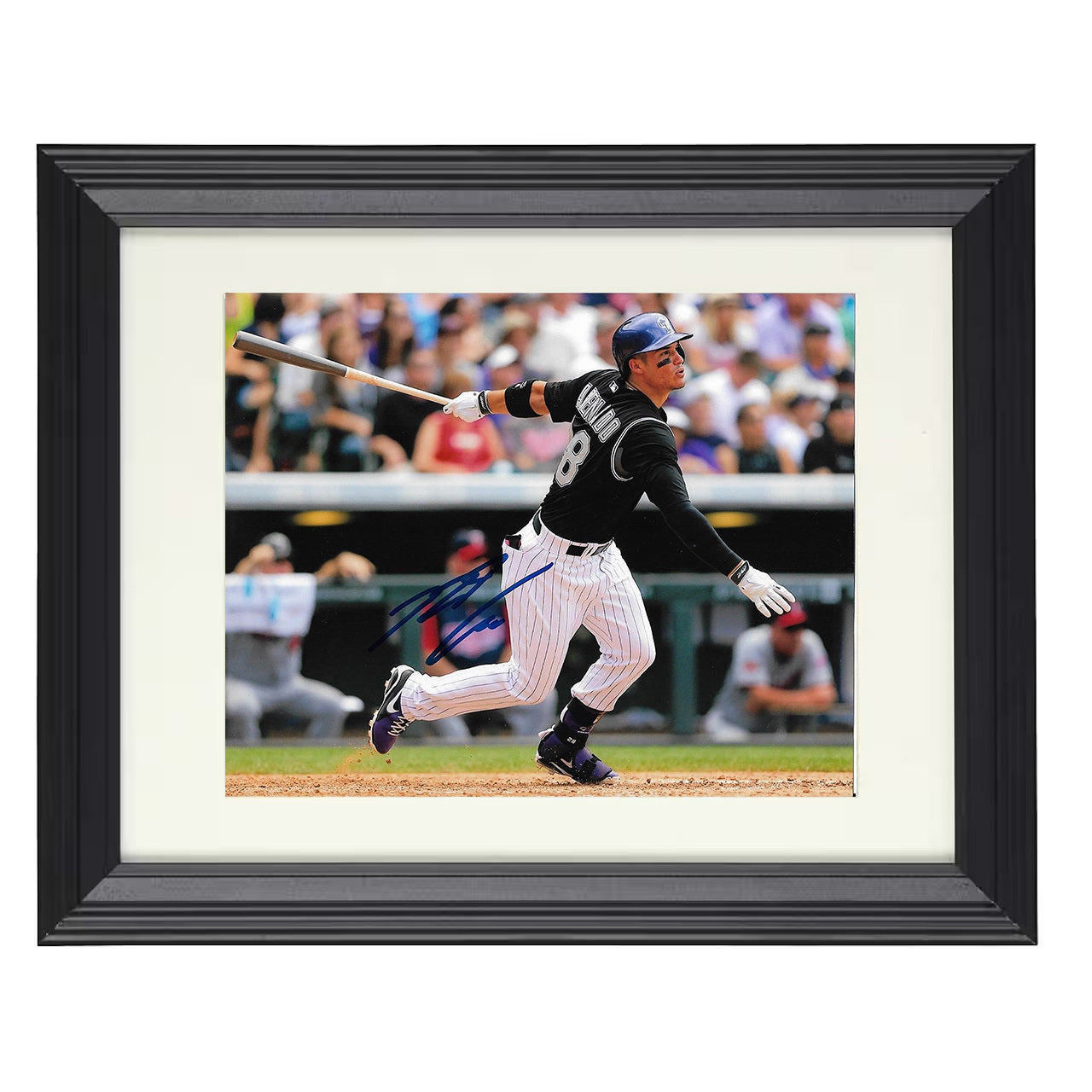 Nolan Arenado - Strong Throw Across Diamond 8x10 black beveled framed baseball wall art