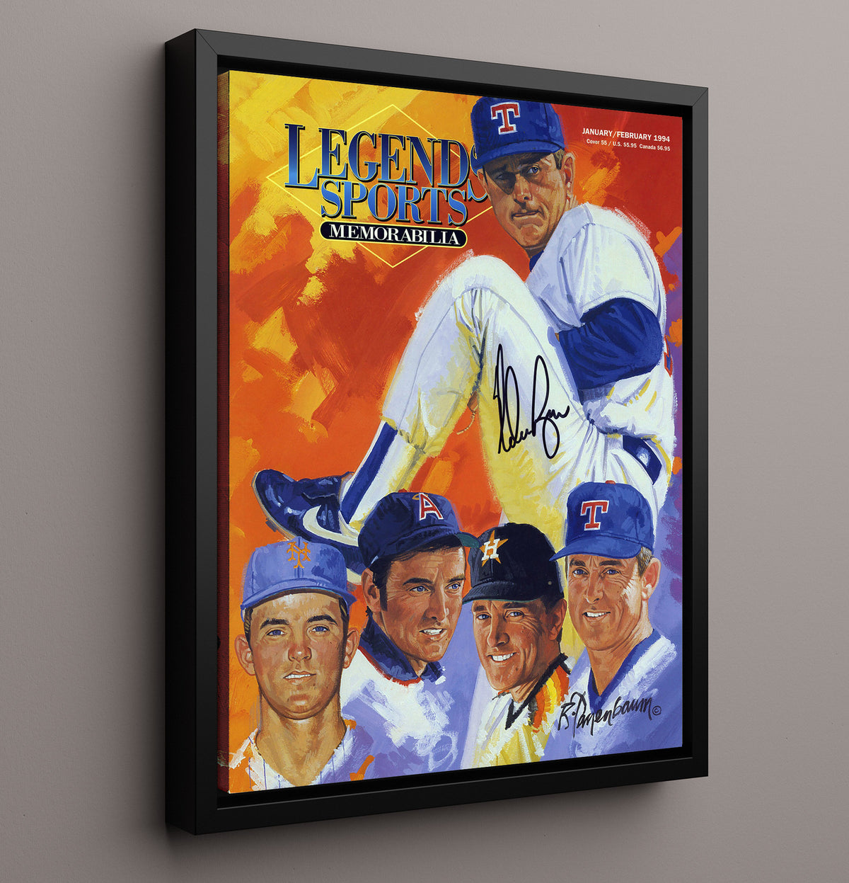 Nolan Ryan - Legends Montage SI Cover 1994 8x10 Framed Canvas baseball wall art