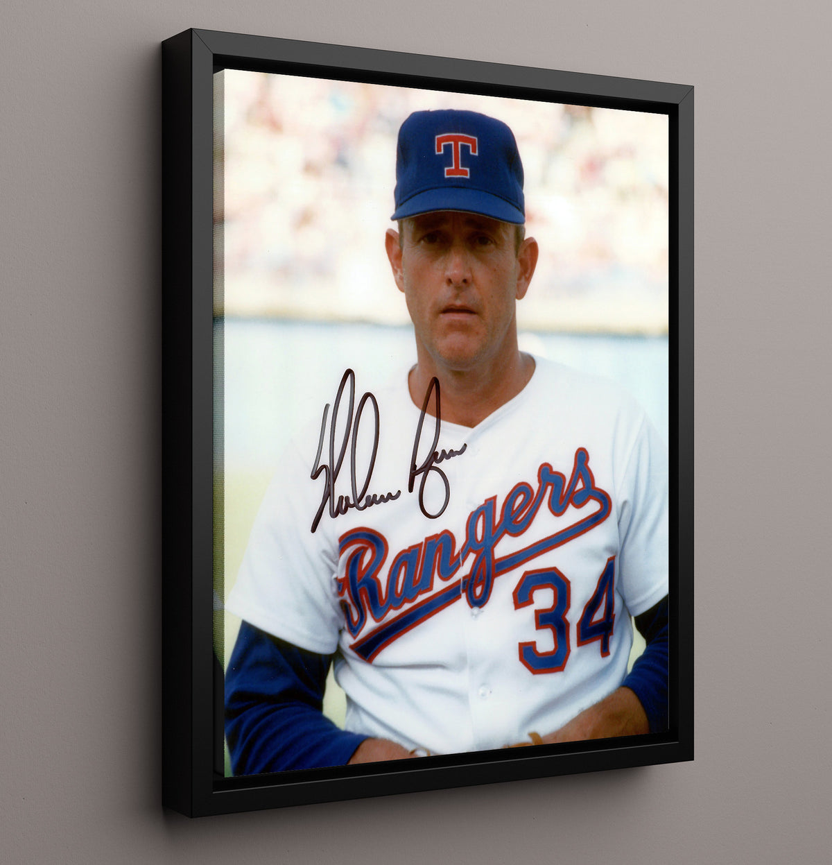 Nolan Ryan - Texas Legend Close Up Hall Of Fame 1993 8x10 Framed Canvas baseball wall art