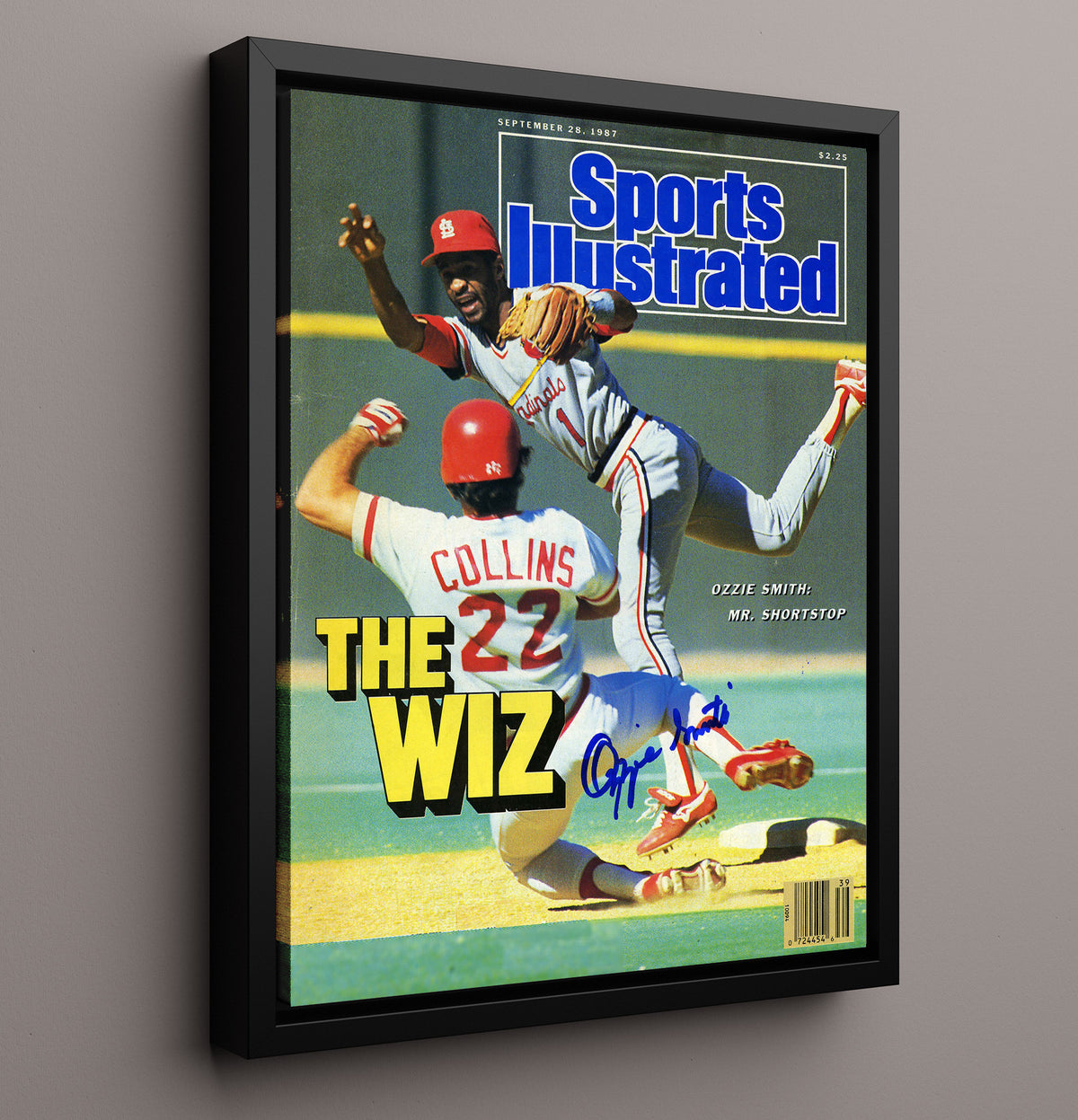 Ozzie Smith - SI The Wiz defensive brilliance 1987 8x10 Framed Canvas baseball wall art
