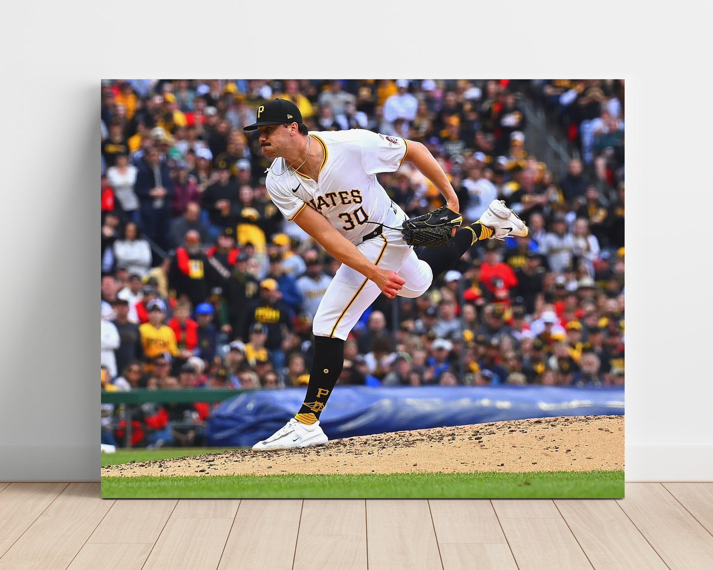 Paul Skenes Heat Seeking Darts - Strikeout Heat Baseball Wall Art 16x20 Unframed Print wall art print – Baseball Wall Art decor