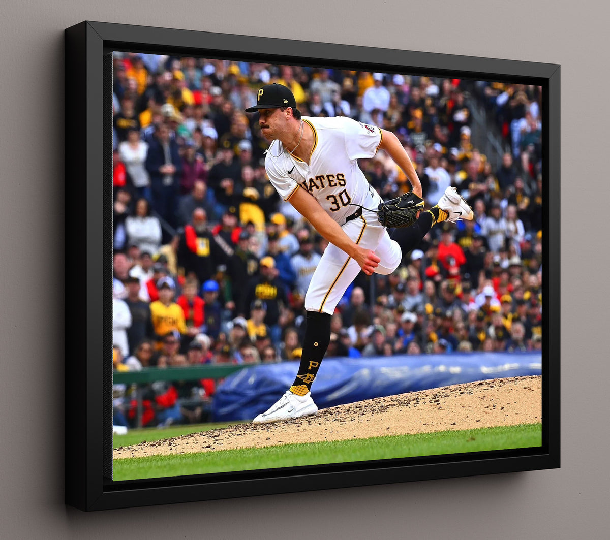 Paul Skenes Heat Seeking Darts - Strikeout Heat 8x10 Framed Canvas baseball wall art
