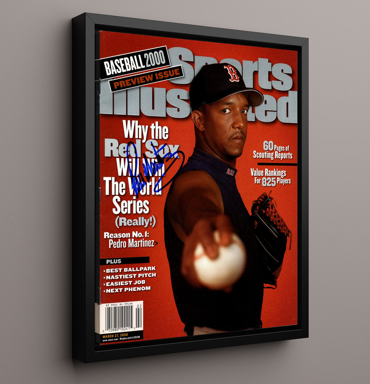 Pedro Martinez - Why the Red Sox Will Win SI Cover 2000 8x10 Framed Canvas baseball wall art