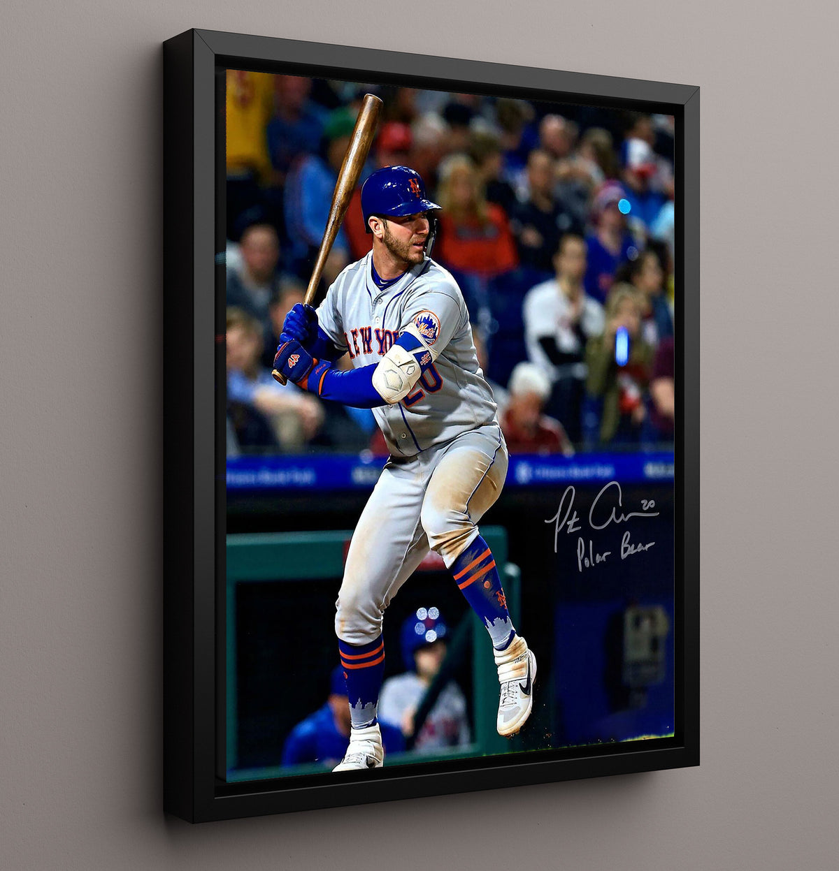 Pete Alonso - New York Legend At Bat Focus 8x10 Framed Canvas baseball wall art