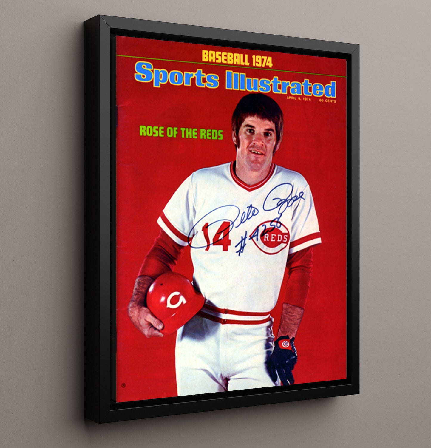 Pete Rose - Rose of the Reds SI Cover 8x10 Framed Canvas baseball wall art