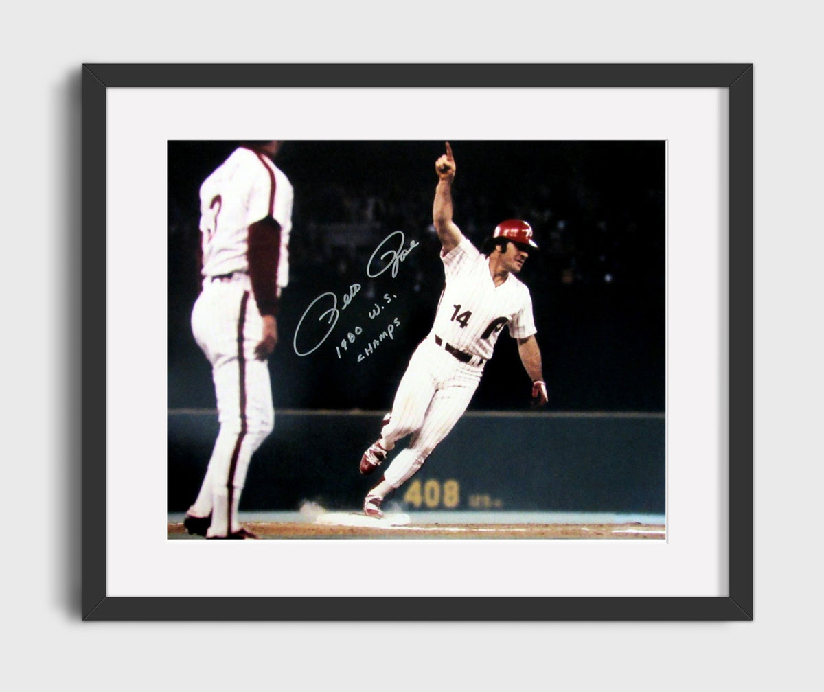 Pete Rose 1980 WS Champs - Series Champs 16x20 Gallery Frame baseball wall art